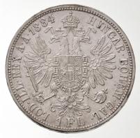 Ausztria 1884. 1Fl Ag "Ferenc József" T:1- kis patina / Austria 1884. 1 Florin Ag "Fr...