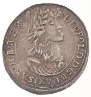 1677K-B 15kr Ag "I. Lipót" Körmöcbánya (5,93g) T:1-,2 patina / Hungary 1677K-B 15 Kreuzer ...