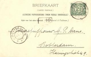 1900 Amsterdam, President Kruger op Balkon, Hotel des Indes / Paul Kruger on the balcony of the hote...