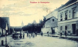 Hrvatska Kostajnica, Castanowitz, Costainizza; street vew, church. W. L. 922.