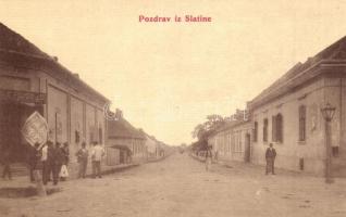 Szalatnok, Szlatina, Slatine; utcakép, üzlet. W. L. 167. / street view, shop
