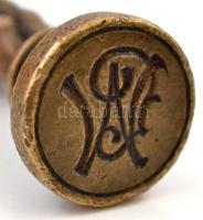 Monogramos réz pecsétnyomó, m: 7 cm