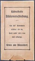 1902 Düsseldorf, Andenken. Kunst und Gwerbe Ausstellung. Räthselhafte Bilderverschiebung / German Ar...