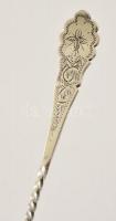 Ezüst(Ag) fűszerkanál, jelzett, h: 13 cm, nettó: 16,2 g
