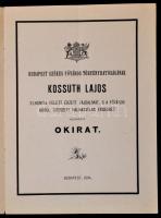 1894 Budapest Székesfőváros Törvényhatóságának Kossuth Lajos elhunyta felett érzett fájdalmát, s a f...