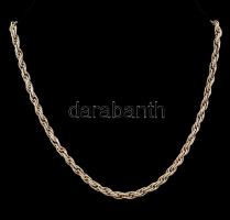 Ezüst(Ag) mintás walles nyaklánc, jelzett, h: 50 cm, nettó: 27,5 g