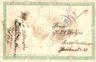 1914 Triple-headed eagle. Viribus Unitis propaganda card. TCV card  (fl)