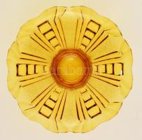 Formába öntött art deco stílusú tál, hibátlan, jelzés nélkül, m: 13 cm, d:29 cm