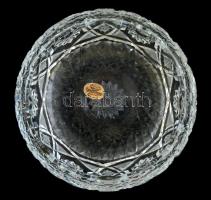 Carat Crystal ólomkristály tál, jelzett, hibátlan, csiszolt, d: 21 cm, m: 7,5 cm