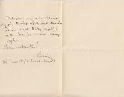 1886 VÉDETT! Arany László (1844-1898) tragikus levele sógorának, Szél Kálmán nagyszalontai esperesne...