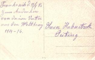 1914 Franciaország, osztrák-magyar katonák pihenője, evés közben  dobossal / WWI K.u.K. military, so...