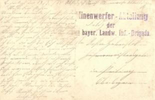 1915 Minenwerfer-Abteilung der 2sten bayer. Landw. Inf.-Brigade / WWI German military, soldier of 2n...