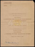 1949 Farkas Mihály (1904-1965) honvédelmi miniszter aláírása egy előléptetésen,