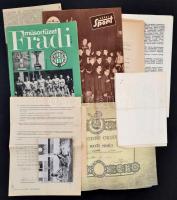 cca 1955-1981 Vegyes papírrégiség Dr. Mayer Mihály (1933-2000) kétszeres olimpiai bajnok vízilabdázó...