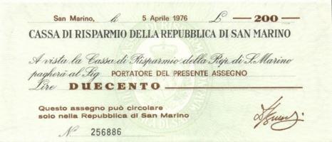 San Marino 1976. 150L, 200L pár T:I
