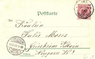 1899 SMS Kreuzer Kaiserin Augusta mit Heinrich von Preussen. Kaiserlichen Marine / Imperial German N...