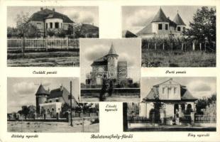 Balatonújhely (Siófok), Családi penzió, Parti penzió, László, Siklaky, Téry nyaraló, villa (EK)