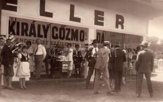 1927 Budapest, Nemzetközi Vásár (BNV), részlet a kiállításból a Király Gőzmosoda pavilonnal. photo