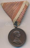 1914. Ferenc József Bronz Vitézségi Érem Br kitüntetés mellszalagon. Szign.: Tautenhayn T:2  Hungary 1914. Bronze Gallantry Medal Br medal with ribbon. Sign: Tautenhayn C:XF NMK 137.