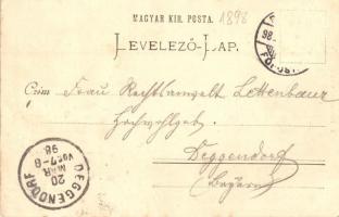 1898 Budapest VI. Andrássy út télen, Opera. D. Halberstadt kiadása