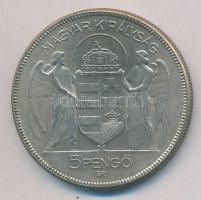 1930. 5P Ag "Horthy jobbra" T:2 
Adamo P8