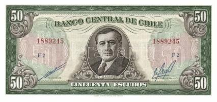 Chile 1947-75. 1/2c, 50c, 100c, 5P, 50Esc T:I