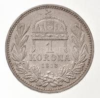 1913KB 1K Ag "Ferenc József" Körmöcbánya (4,96g) T:1- / Hungary 1913KB 1 Korona Ag "F...