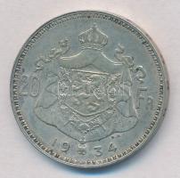 Belgium 1934. 20Fr Ag "Albert / DER BELGEN" T:2,2-
Belgium 1934. 20 Francs Ag "Alber...