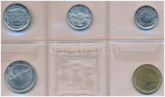 San Marino 1977. 1L - 20L (5xklf) forgalmi szett, fólia tokban T:1- San Marino 1977. 1 Lira - 20 Lire (5xdiff), coin set in foil packing C:AU