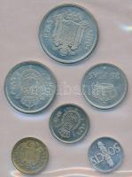 Spanyolország 1976. 50c-100Ptas (6xklf) forgalmi szett, műbőr tokban T:1 Spain 1976. 50 Centimos - 1...