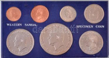 Szamoa 1974. 1s-1T (7xklf) forgalmi szett műanyag tokban T:1 Samoa 1974. 1 Sene - 1 Tala (7xdiff) coin set in case C:UNC