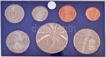 Szamoa 1974. 1s-1T (7xklf) forgalmi szett műanyag tokban T:1 Samoa 1974. 1 Sene - 1 Tala (7xdiff) co...