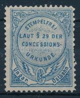 Magyar keleti vasút bélyegmentességi bélyeg