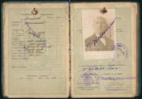 1923 A Magyar Királyság által kiadott fényképes útlevél, bejegyzésekkel, pecsétekkel / Hungarian passport