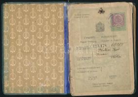 1923 A Magyar Királyság által kiadott fényképes útlevél, bejegyzésekkel, pecsétekkel / Hungarian pas...