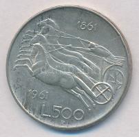 Olaszország 1961. 500L Ag "Olasz egység századfordulója" T:2
Italy 1961. 500 Lire Ag &quo...