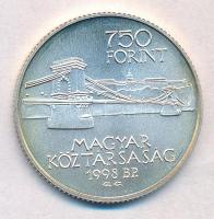 1998. 750Ft Ag "Budapest 125 éves" T:BU patina
Adamo EM149
