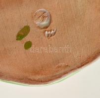 Izsépy kerámia furulyázó juhász, báránnyal, jelzett, kis lepattanással, m: 12 cm