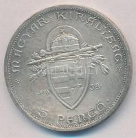 1938. 5P Ag "Szent István" T:2
Adamo P8.1