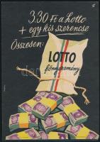 cca 1960 Káldor László (1905-1963): Lottó reklám villamosplakát, 23,5x16,5 cm