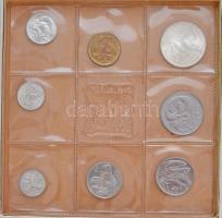 San Marino 1975. 1L-500L (8xklf) forgalmi sor, dísztokban, tanúsítvánnyal, közte 1975. 500L Ag "...