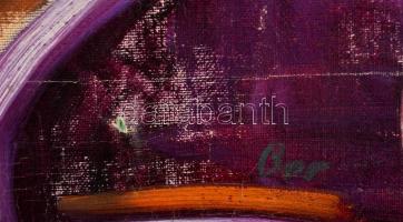 Bor jelzéssel: Palackok. Olaj, vászon, 50×36 cm