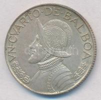 Panama 1962. 1/4B Ag Vasco Nunez de Balboa T:1- Panama 1962. 1/4 Balboa Ag Vasco Nunez de Balboa C:AU