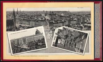 cca 1890 Berlin 22 lapos litográf leporello sok képpel / Ltho leporello with many pictures