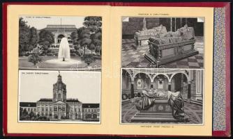 cca 1890 Berlin 22 lapos litográf leporello sok képpel / Ltho leporello with many pictures