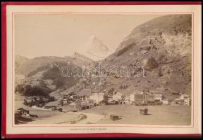 cca 1900 Zermatt 12 fotót tartalmazó leporelló. Egészvászon kötésben. / Leporello with 12 photos in linen bindning
