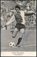 Karel Bouwens Feyenoord játékos labdarúgó saját kézzel aláírt fényképe / Autograph signed photo of football player.