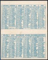 1882 Kártyanaptár gyümölcsüzlet reklámjával