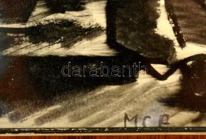 MCP jelzéssel: Nagyváros. Tus, papír, üvegezett keretben, 23×18 cm