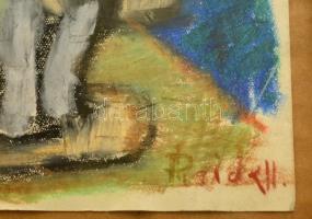 Pleidell jelzéssel: Koktél. Pasztell, papír, üvegezett keretben, 19×14 cm